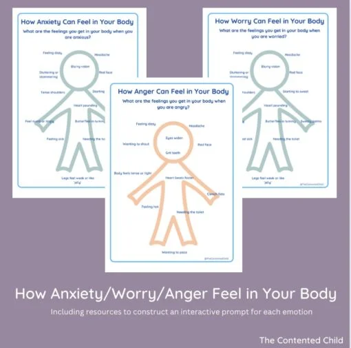 ANXIETY, WORRY AND ANGER PHYSICAL FEELINGS ACTIVITY