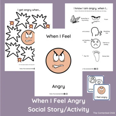 WHEN I FEEL ANGRY SOCIAL STORY/ACTIVITY PACK