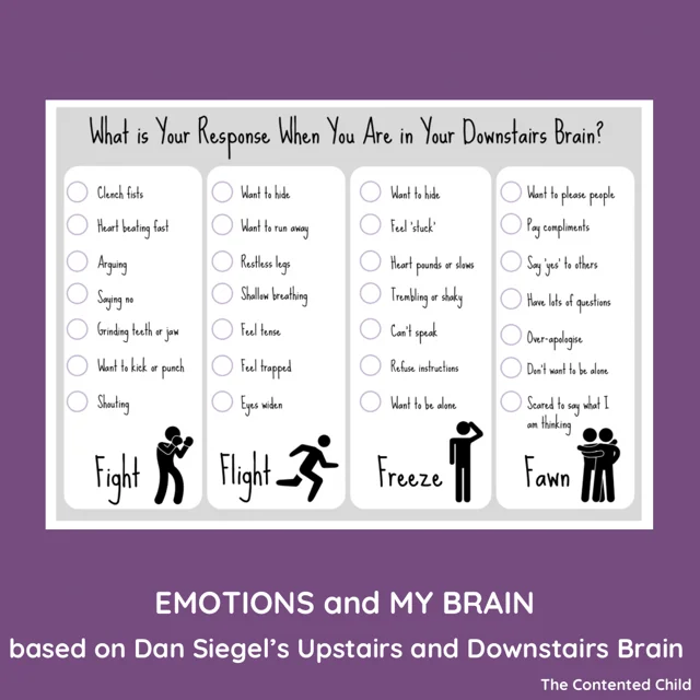 EMOTIONS and MY BRAIN, based on Dan Siegel's UPSTAIRS AND DOWNSTAIRS BRAIN - Image 10