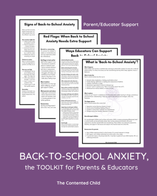BACK-TO-SCHOOL ANXIETY, the TOOLKIT for Parents and Educators - Image 4