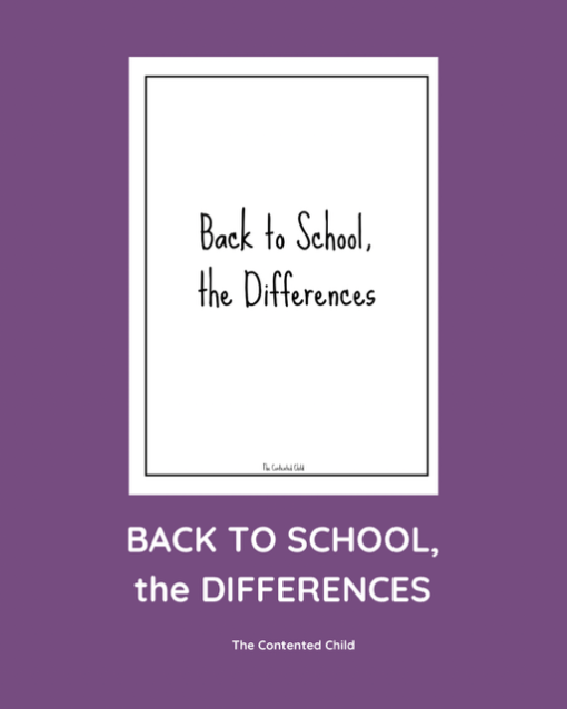 BACK TO SCHOOL, the DIFFERENCES