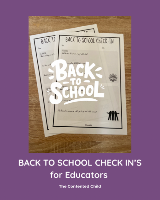 BACK TO SCHOOL CHECK IN'S FOR EDUCATORS